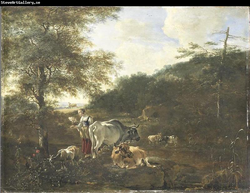 Adam Pijnacker Landscape with cattle